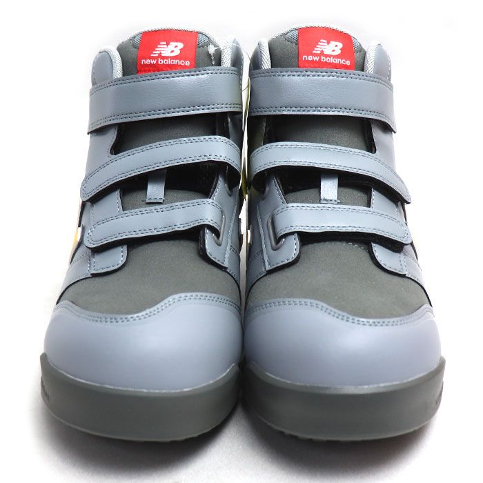 BALANCE ニュー ンス ハイカット ポーツマス グレー イエロー PO-885 27 cm JSAA規格 安全靴 メンズ 買取品
