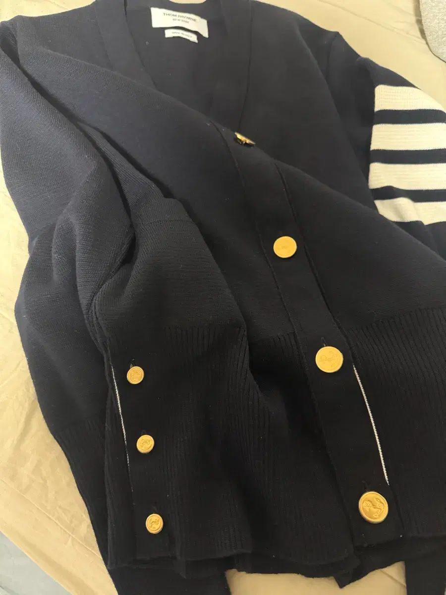  トム ブラウン ネイビー ゴールド カーディガン 42 長袖 カーディガン ボレロ アンサンブル
