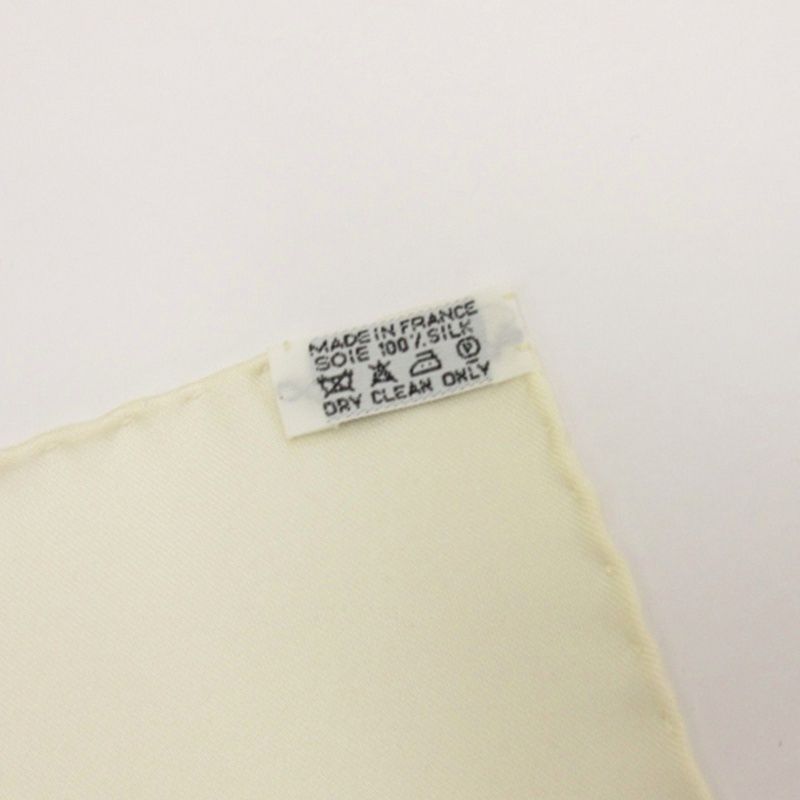  エルメス HERMES カレ90 ムガル王朝の馬 LES CHEVAUX DESMOGHOLS スカーフ ホワイト系 バンダナ スカーフ 小物