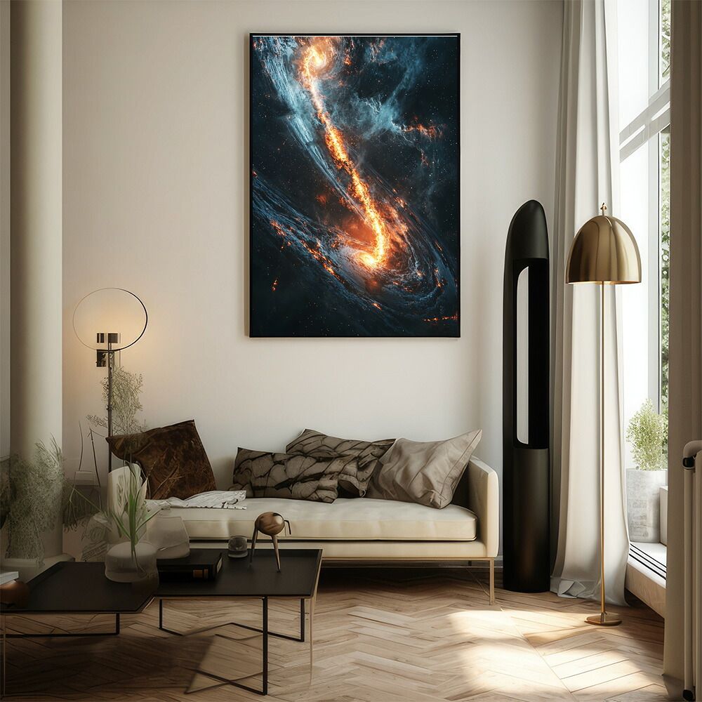 B2サイズ（約51x73cm）】【lm-poster-462】【フレーム付き】宇宙