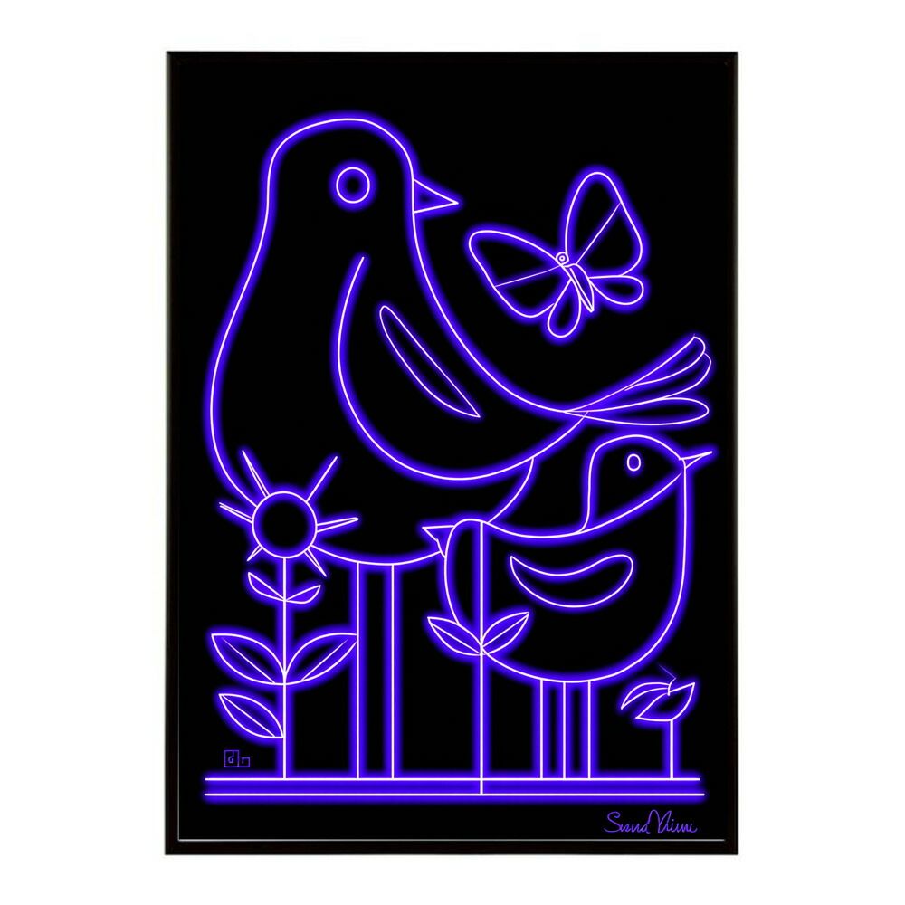 B2サイズ（約51x73cm）】【lm-poster-4626】【フレーム付き】ネオン