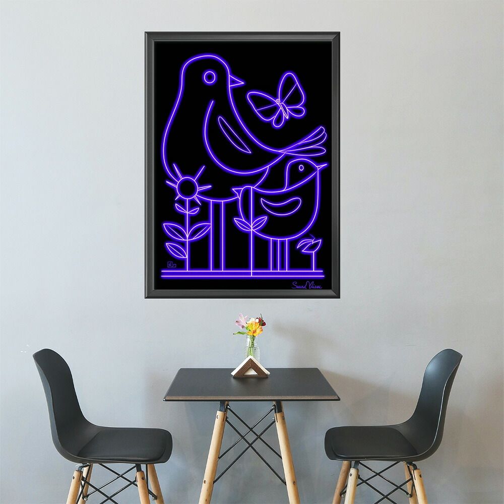 B2サイズ（約51x73cm）】【lm-poster-4626】【フレーム付き】ネオン