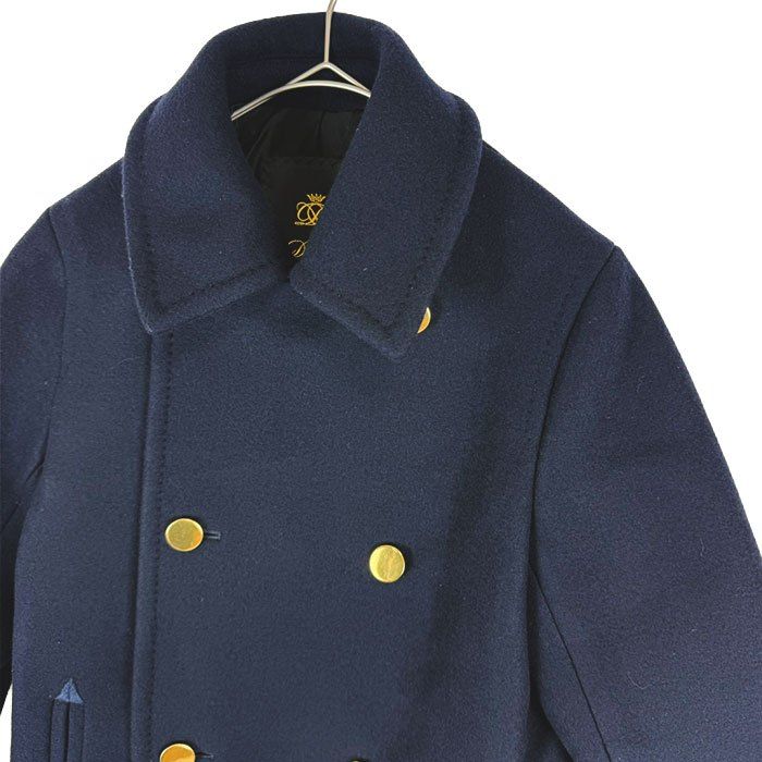 Drawer ドゥロワー ウールコート ネイビー 金ボタン ダブル