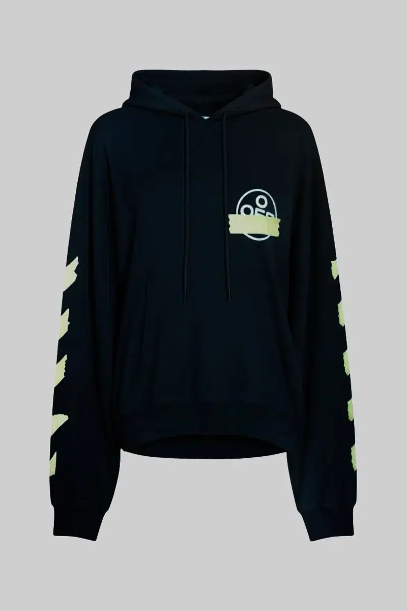オフホワイト TAPE ARROW PRINT HOODIE BLACK