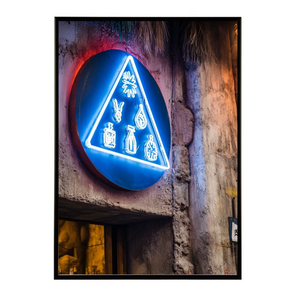 A1サイズ（約59x84cm）】【lm-poster-4653】【フレーム付き】ネオン 光