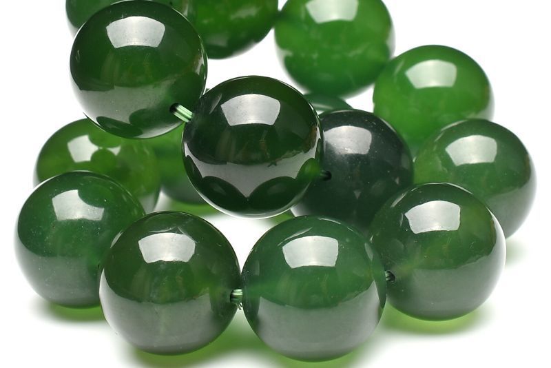 １点物 とろみグリーン サーペンティン 14.5 mm ブレスレット パワーストーン 天然石 _U 8403