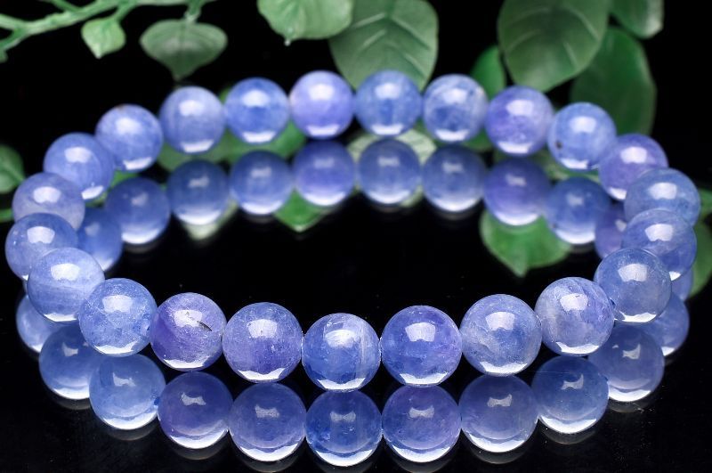 １点物 透過性あり 数量 タンザナイト 8.5 mm ブレスレット パワーストーン 天然石 _U 8448