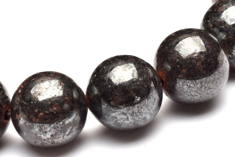 １点物 サハラ砂漠産 コンドライト隕石 サハラNWA 869隕石 11.5 mm ブレスレット パワーストーン 天然石 _MC 2627