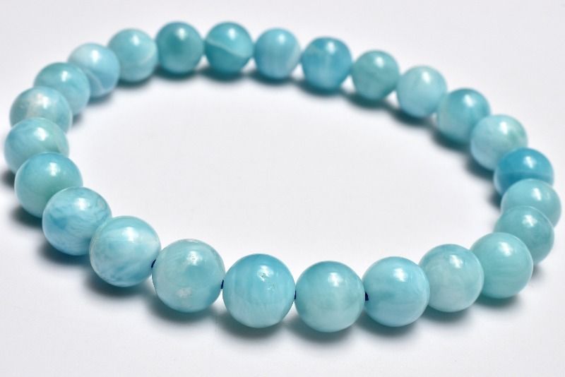  １点物 AA カリブ海の宝石 ラリマー 7 5 mm ブレスレット パワーストーン 天然石 _MC 2800 ブレスレット バングル アクセサリー