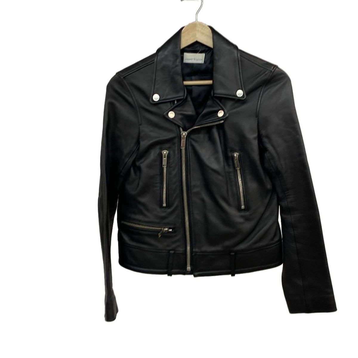 upper hights アッパーハイツ ライダースジャケット サイズ1 S レディース 黒 長袖 ジップアップ 春 秋