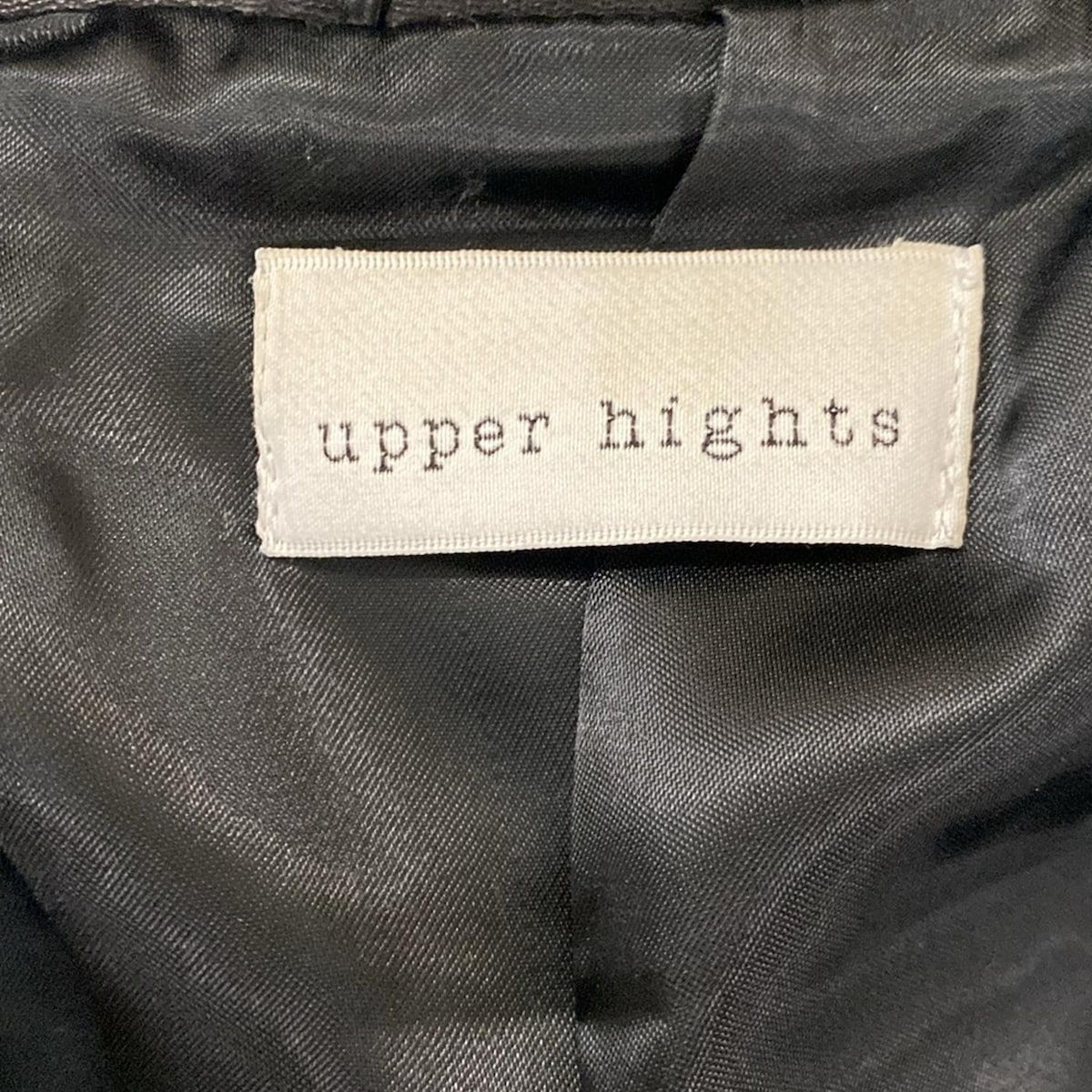 upper hights アッパーハイツ ライダースジャケット サイズ1 S レディース - 黒 長袖 ジップアップ 春 秋 シングルライダース レザージャケット ライダース