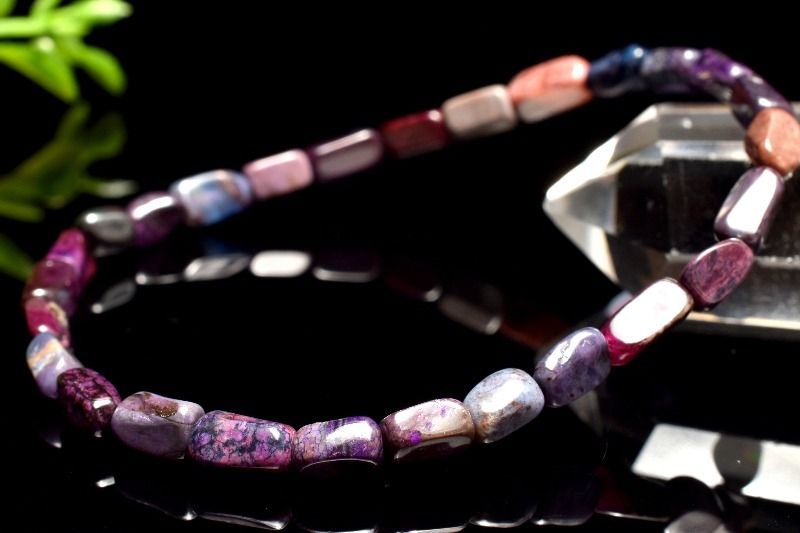  １点物 AAA 高発色パープル スギライト 杉石 5-8 x 4-4.5 mm ミニタンブル ブレスレット パワーストーン 天然石 _MC 2871 ブレスレット バングル アクセサリー
