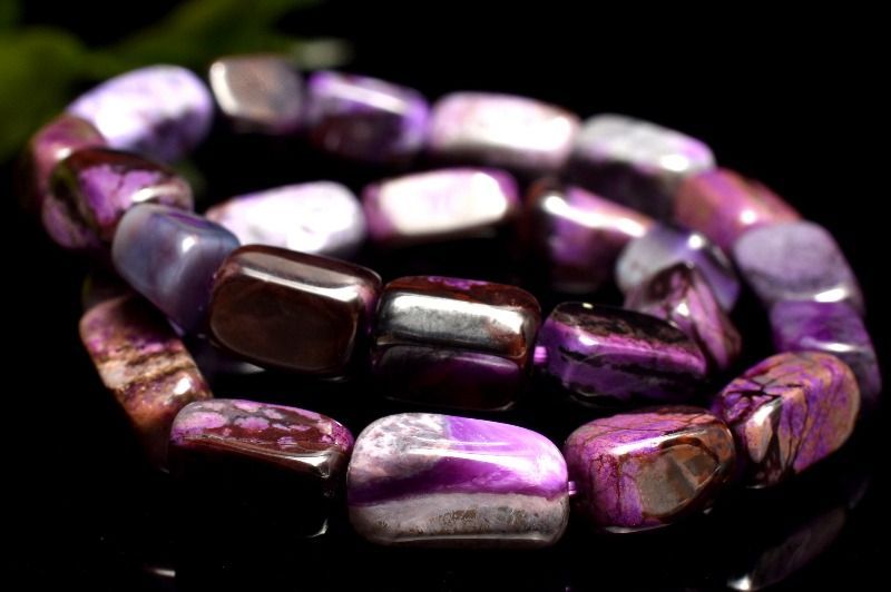 １点物 AAA 高発色パープル スギライト 杉石 6-10 x 4.5-5.5 mm ミニタンブル ブレスレット パワーストーン 天然石 _MC 2874
