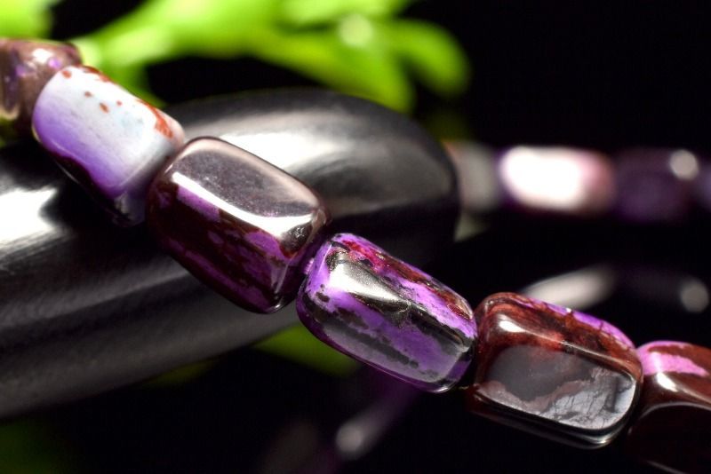  １点物 AAA 高発色パープル スギライト 杉石 6-10 x 4.5-5.5 mm ミニタンブル ブレスレット パワーストーン 天然石 _MC 2874 ブレスレット バングル アクセサリー