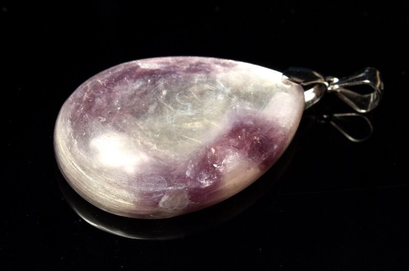 1点物】シルバー925◇雲母の煌めき レピドライト(リチア雲母) 30x23mm