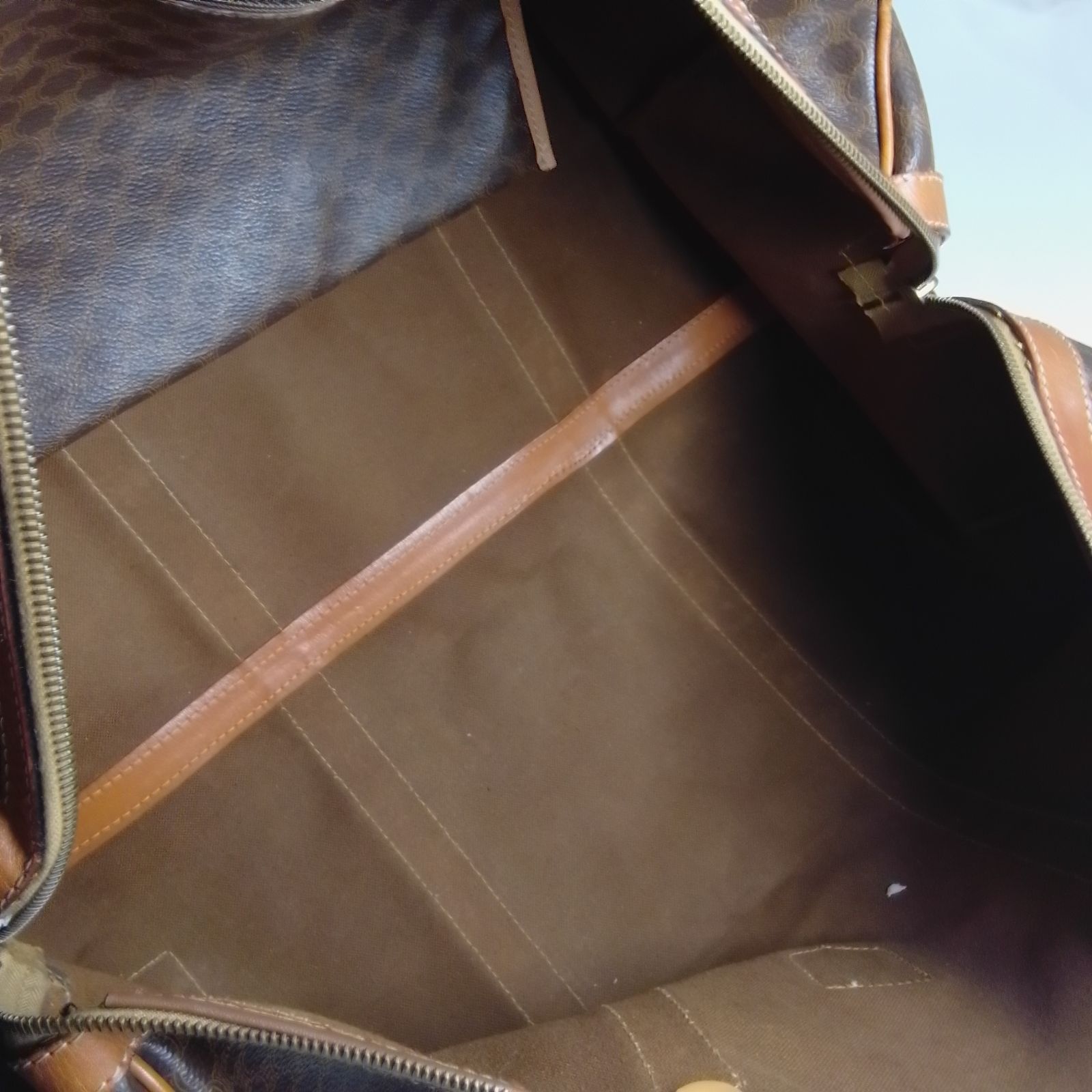 APV02 セリーヌ 極美品 マカダム ボストンバッグ カデナ&クロシェット