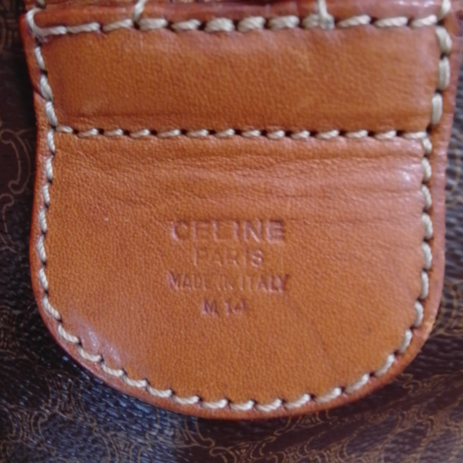 APV02 セリーヌ 極美品 マカダム ボストンバッグ カデナ&クロシェット