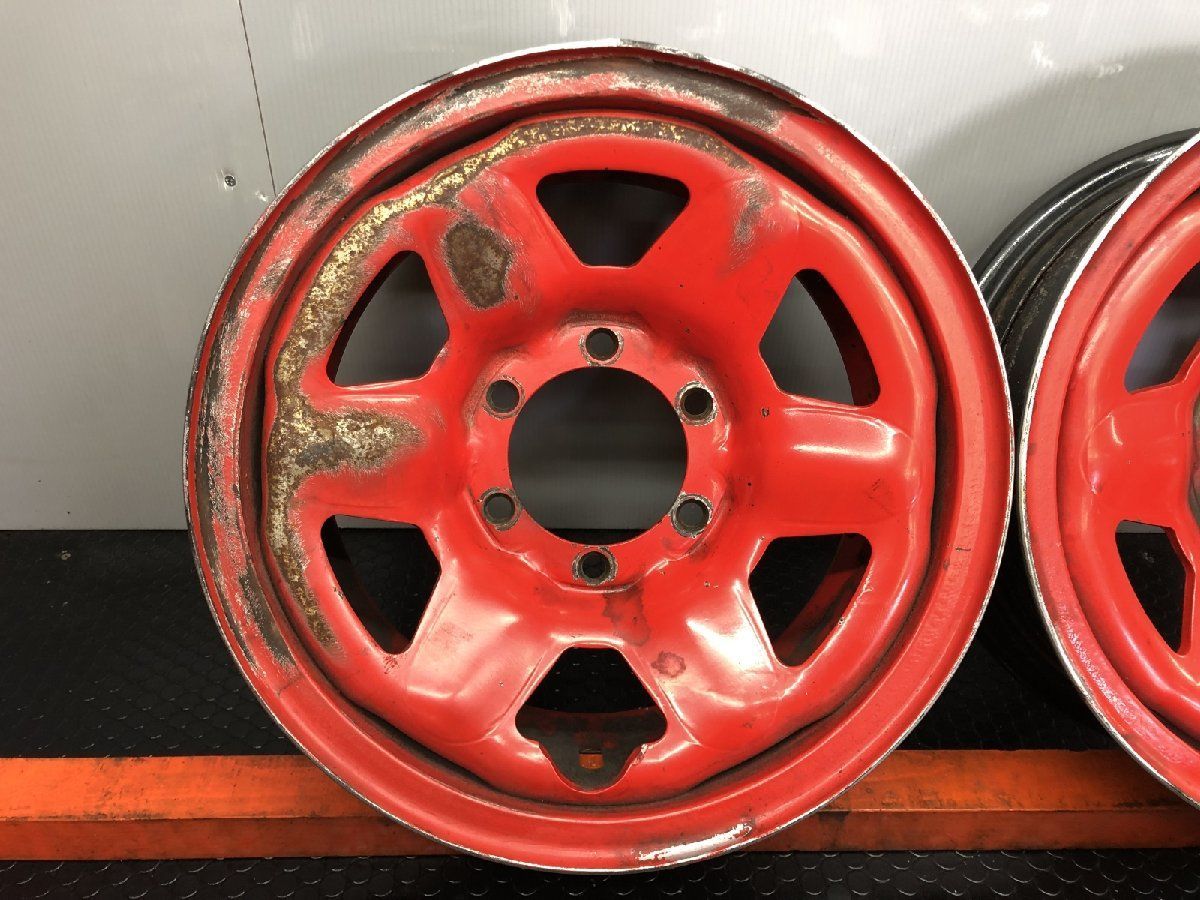 TOYOTA トヨタ ランクル FJ 75 消防車 リング式 スチールホイール 16インチ 4本 5 7 3 SHB 022