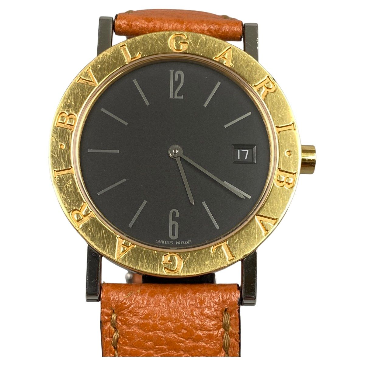 BVLGARI ブルガリ 腕時計 18 K 黒文字盤 クォーツ 稼働品 BB 33 SGLD