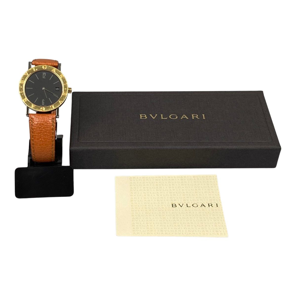 BVLGARI ブルガリ 腕時計 18K 黒文字盤 クォーツ 稼働品 BB33 SGLD 