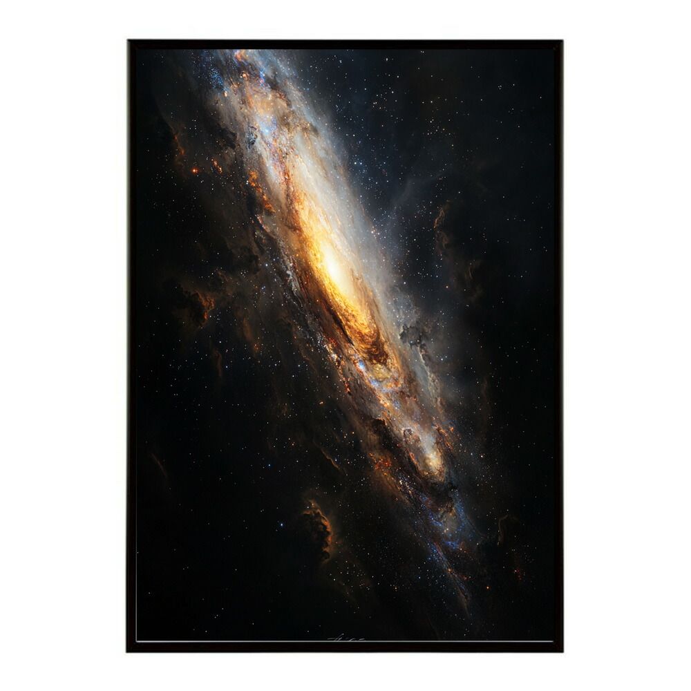 B4サイズ（約25x36cm）】【lm-poster-473】【フレーム付き】宇宙