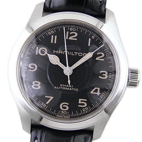 A ハミルトン メンズ腕時計 カーキ フィールド マーフ オート 自動巻 革ベルト