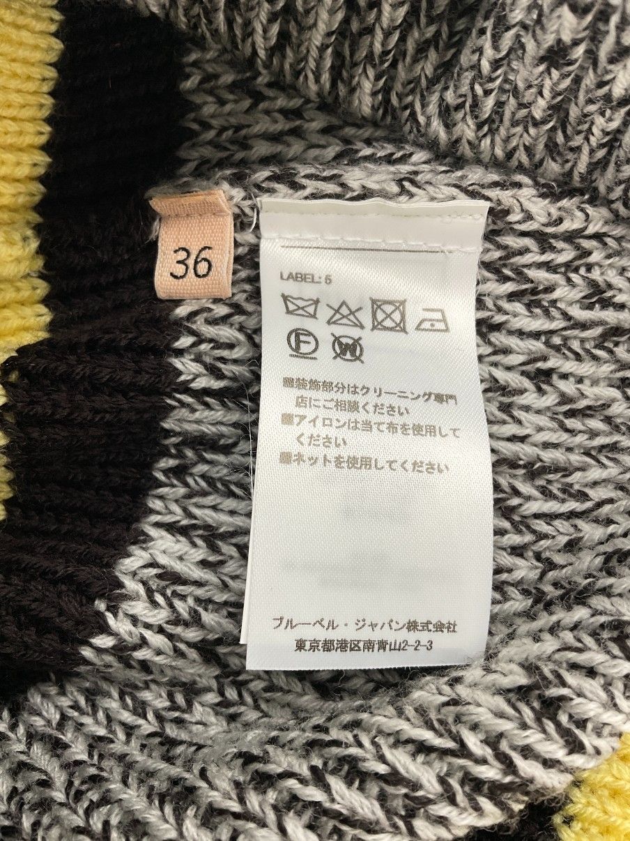 プランシー Vネックボーダーウールニットベスト