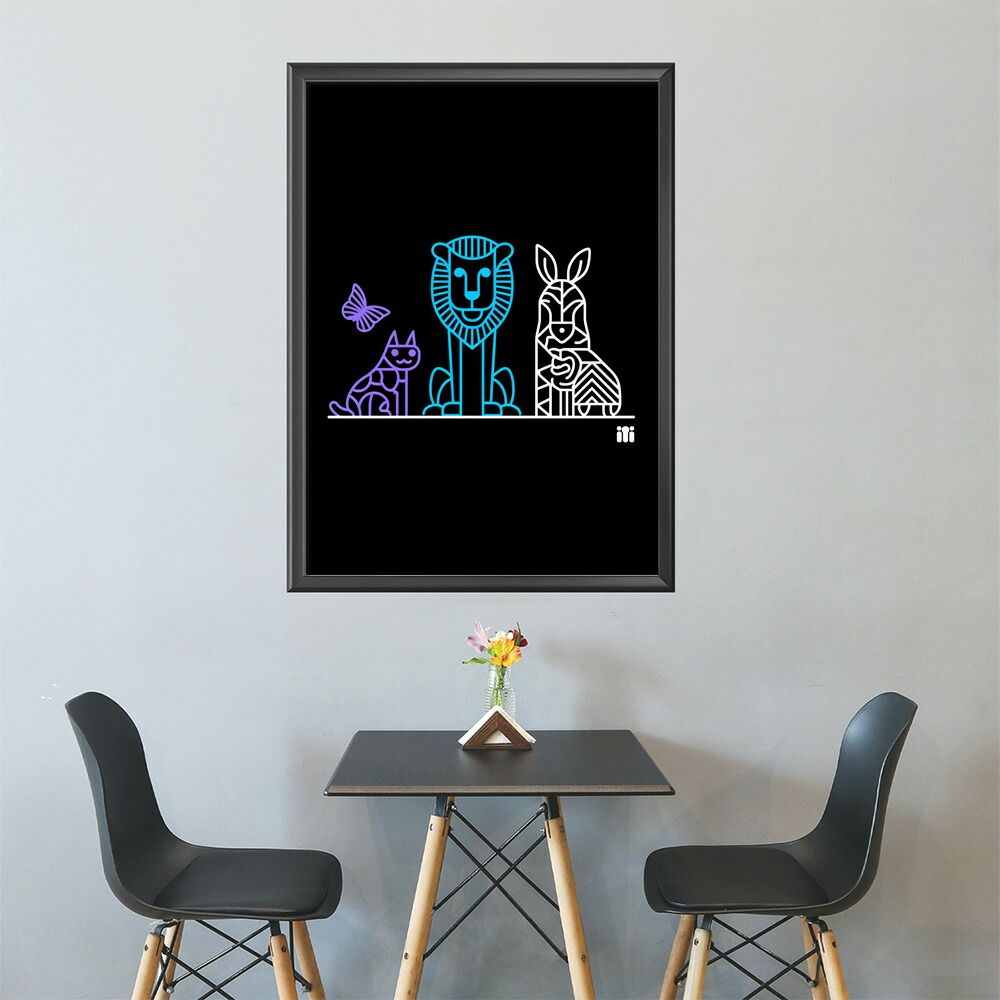 A1サイズ（約59x84cm）】【lm-poster-4755】【フレーム付き】ネオン 光