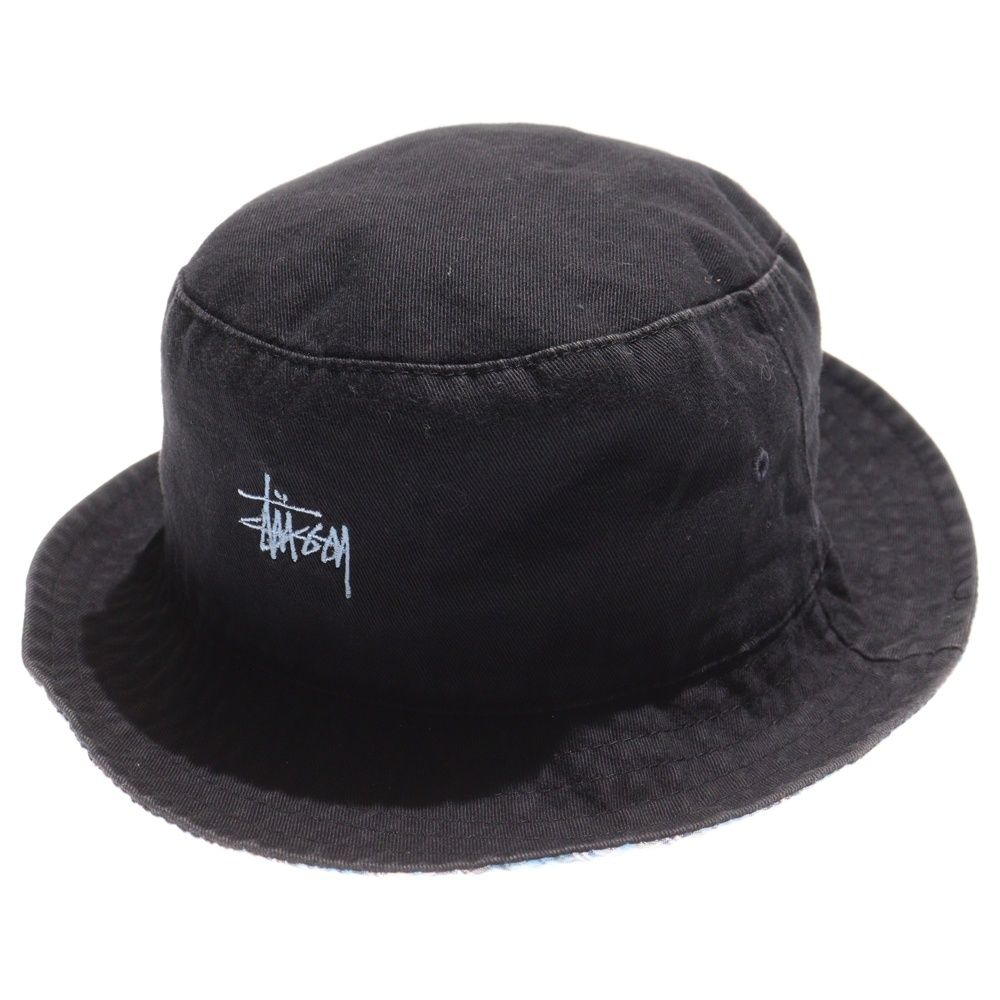 old stussy 90s モノグラム バゲットハット　黒 old stussy 90s モノグラム バゲットハット 黒 90s OLD STUSSY