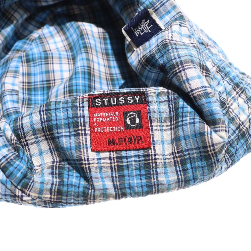 90s old stussy チェック柄 バケットハット 90s old stussy チェック柄 バケットハット 90s old stussy ブラック