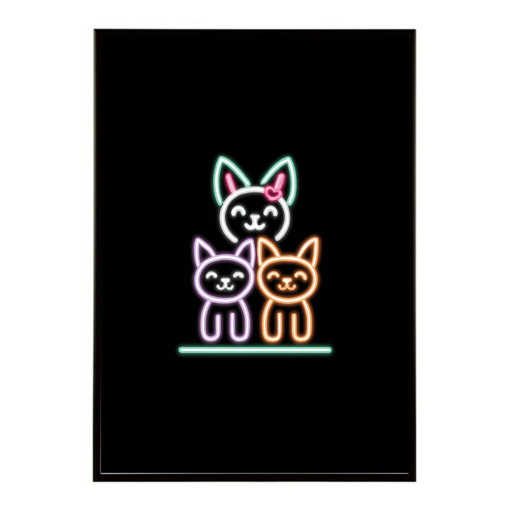 B2サイズ（約51x73cm）】【lm-poster-4756】【フレーム付き】ネオン 光