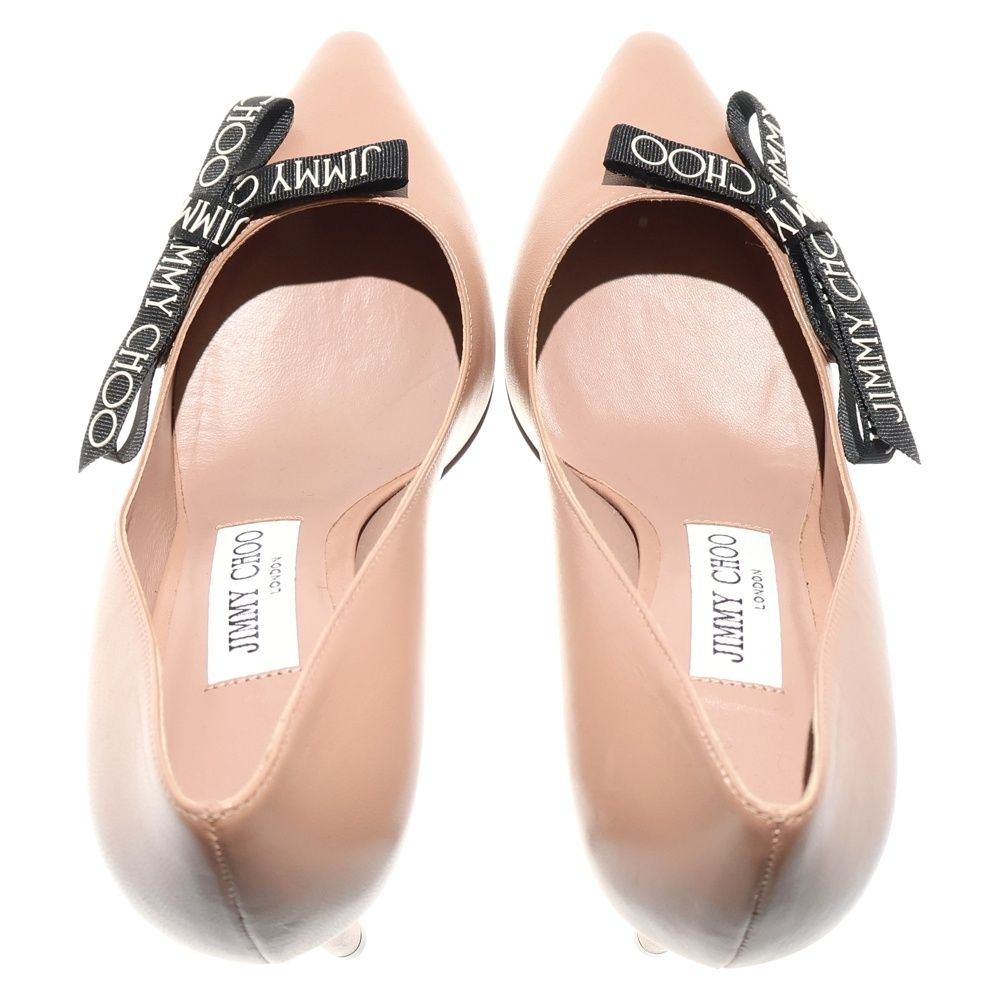JIMMY CHOO (ジミーチュウ) LOGO RIBBON PUMPS ロゴリボンパンプス