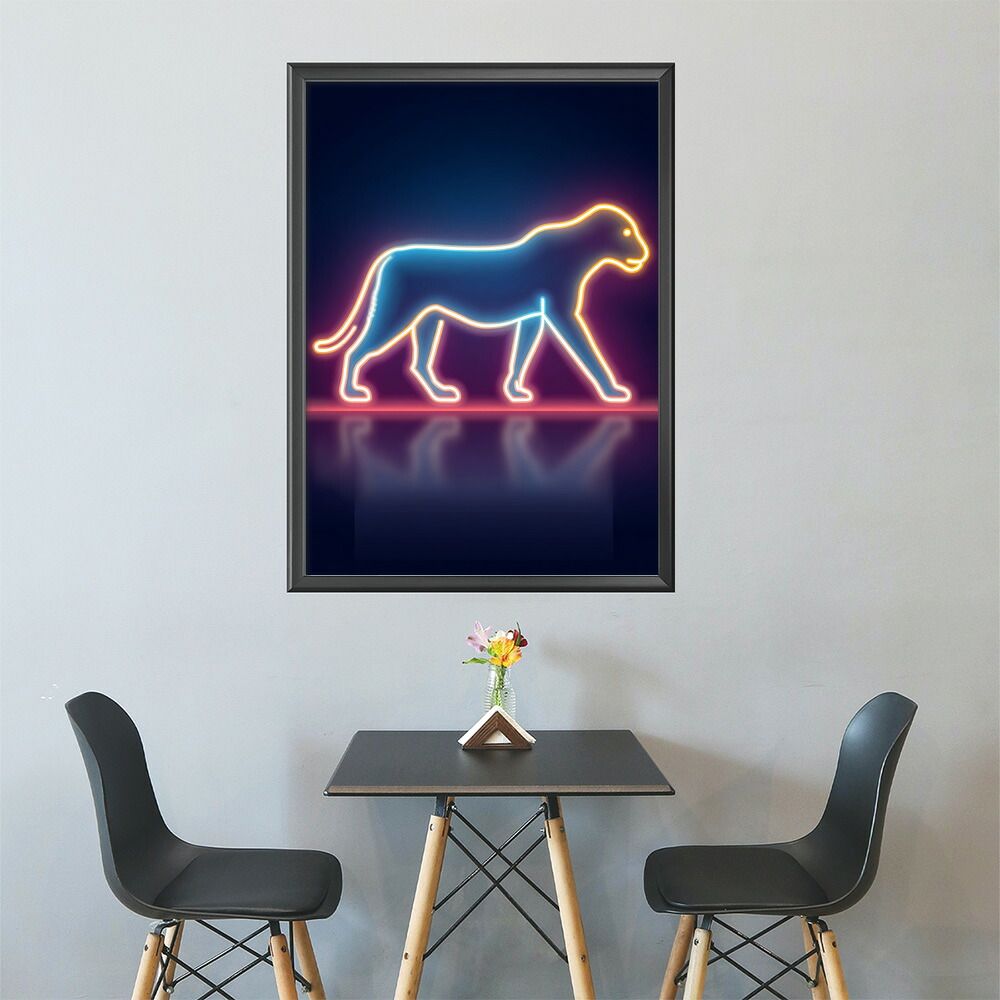 A4サイズ（約21x30cm）】【lm-poster-4777】【フレーム付き】ネオン 光