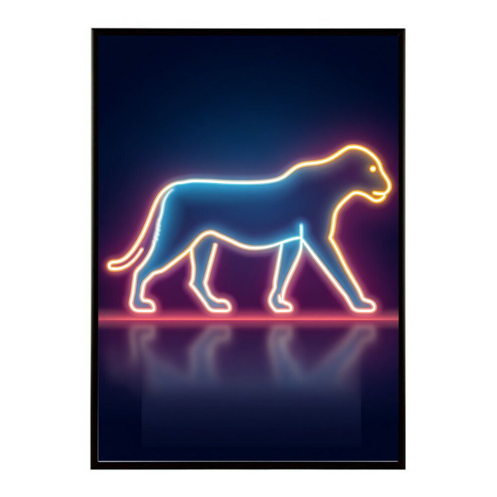 A4サイズ（約21x30cm）】【lm-poster-4777】【フレーム付き】ネオン 光