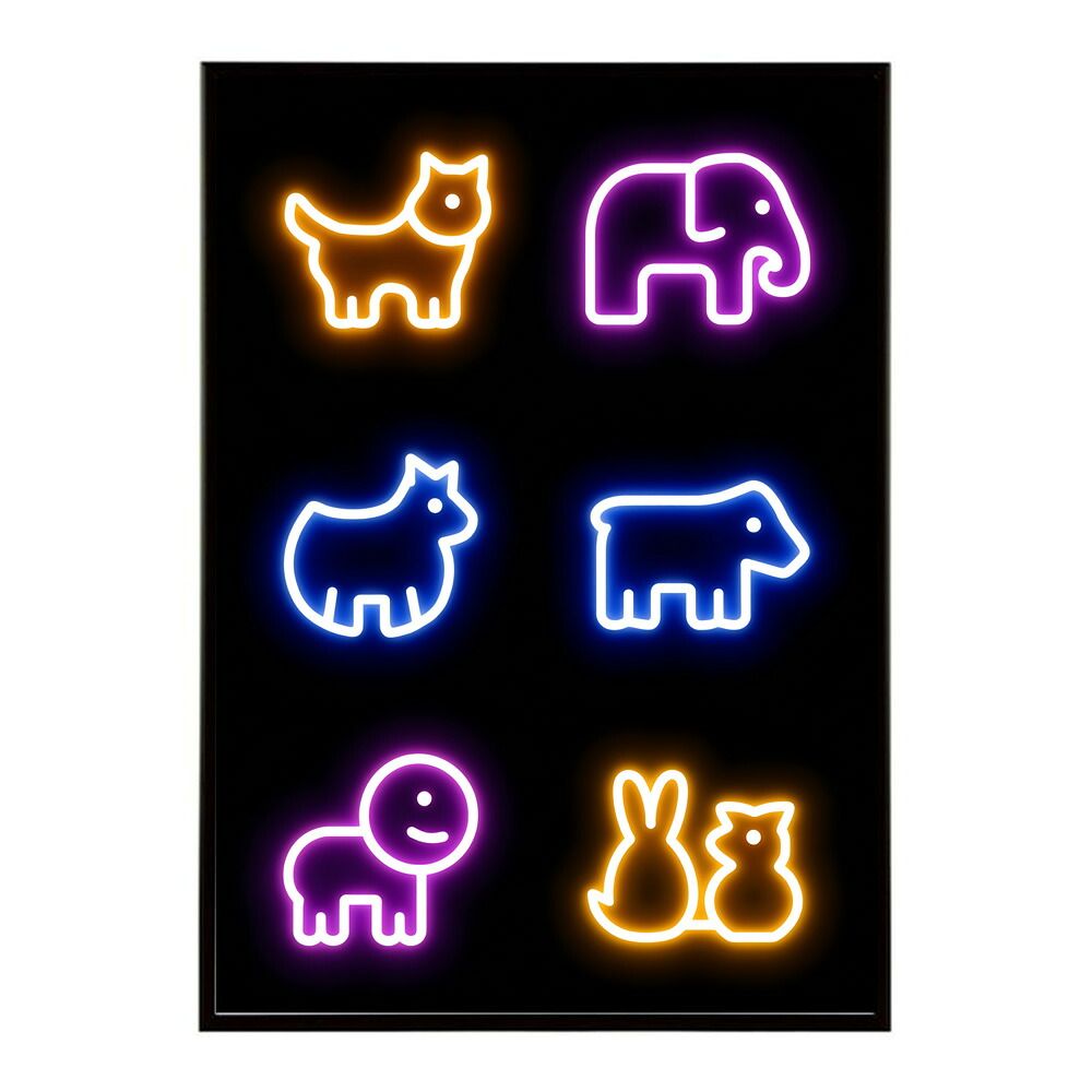 専用ページです。 A2サイズ（約42x59cm）】【lm-poster-4781】【フレーム付き】ネオン 光