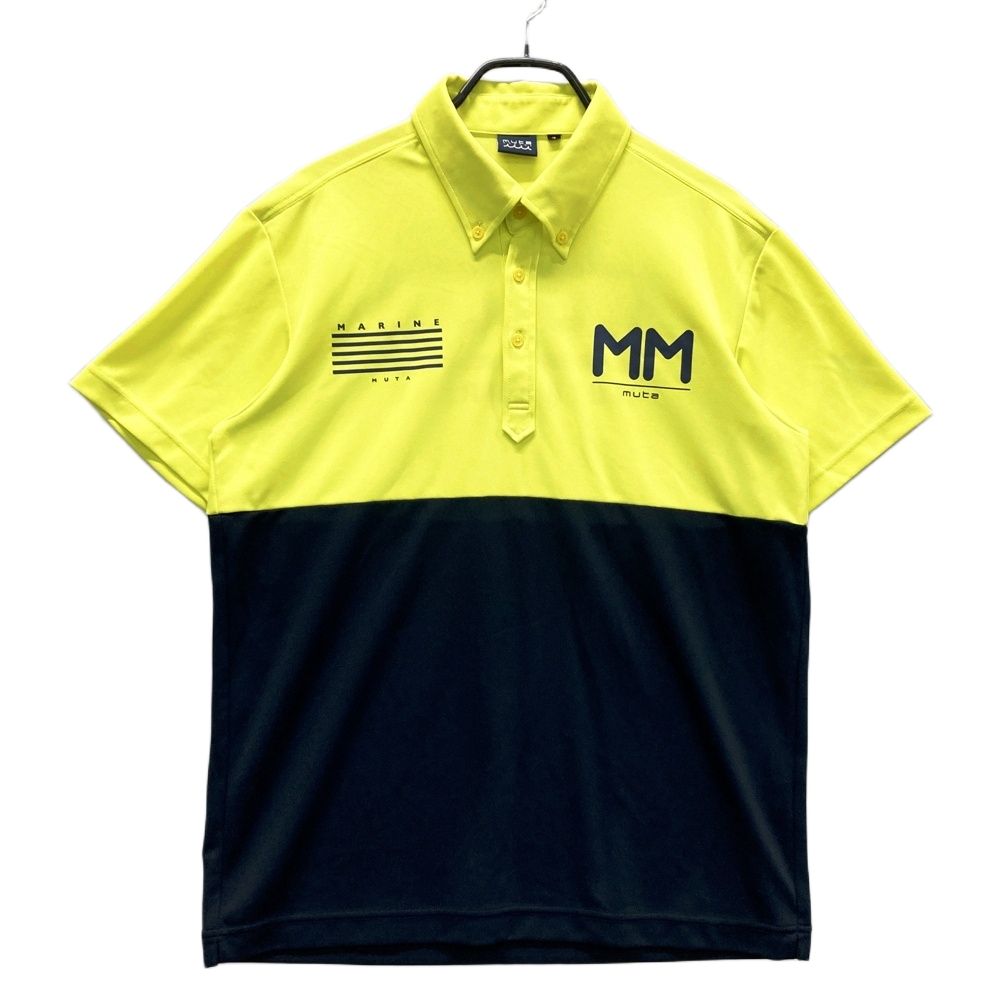 サイズ 7 MUTA MARINE ムータマリン 半袖ポロシャツ イエロー系 ゴルフウェア メンズ ストスト