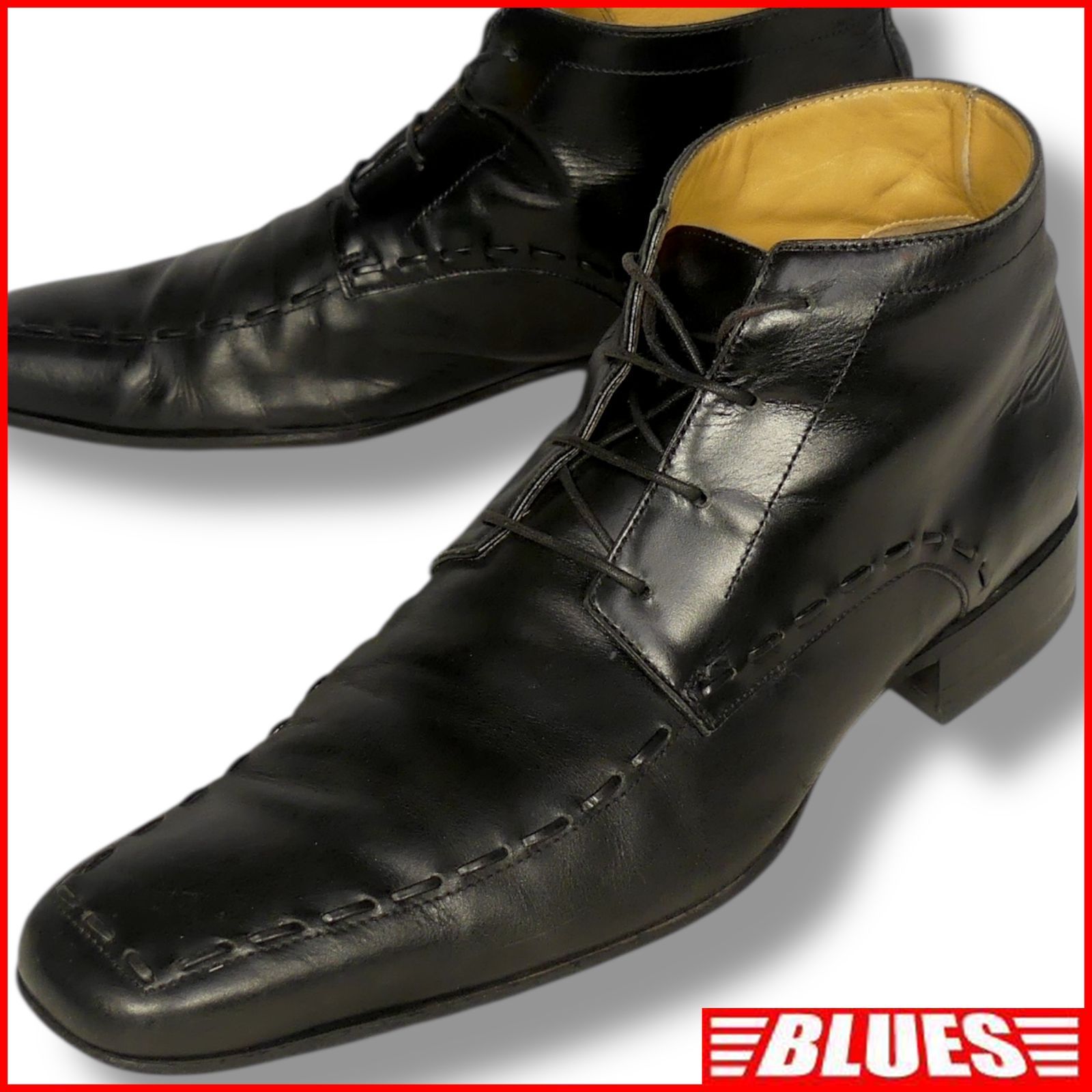 CARLO BOTRINI カルトボットリーニ ビサルノ チャッカブーツ 26 イタリア製 本革 メンズ 42 黒 ブラック チャッカブーツサイズ26 cm一覧 SEULB屋着古 NR 4775