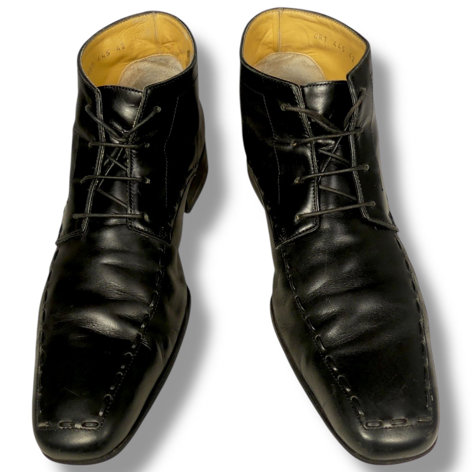 CARLO BOTRINI カルトボットリーニ ビサルノ チャッカブーツ 26 イタリア製 本革 メンズ 42 黒 ブラック チャッカブーツサイズ26 cm一覧 SEULB屋着古 NR 4775