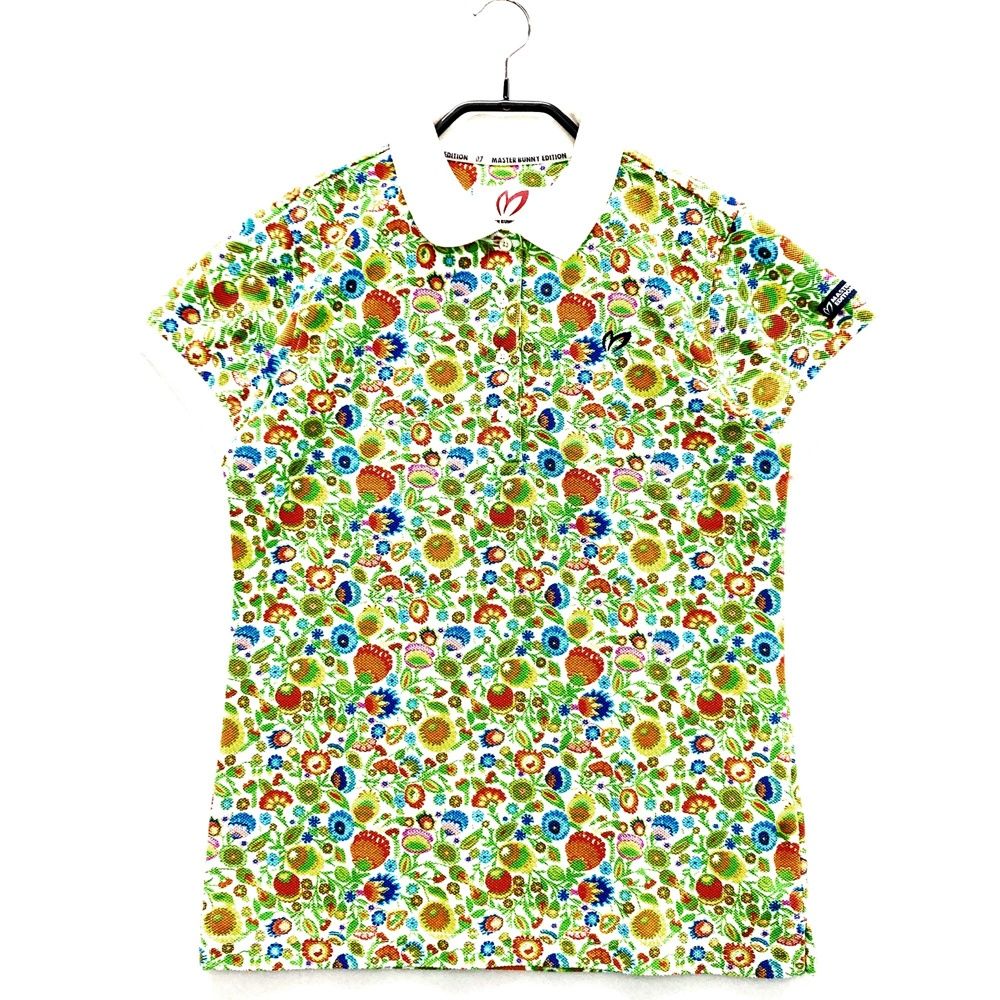 美品✨マスターバニーエディション　ゴルフウェア　ポロシャツ　花柄　総柄 サイズ：1 MASTER BUNNY EDITION マスターバニーエディション 半袖