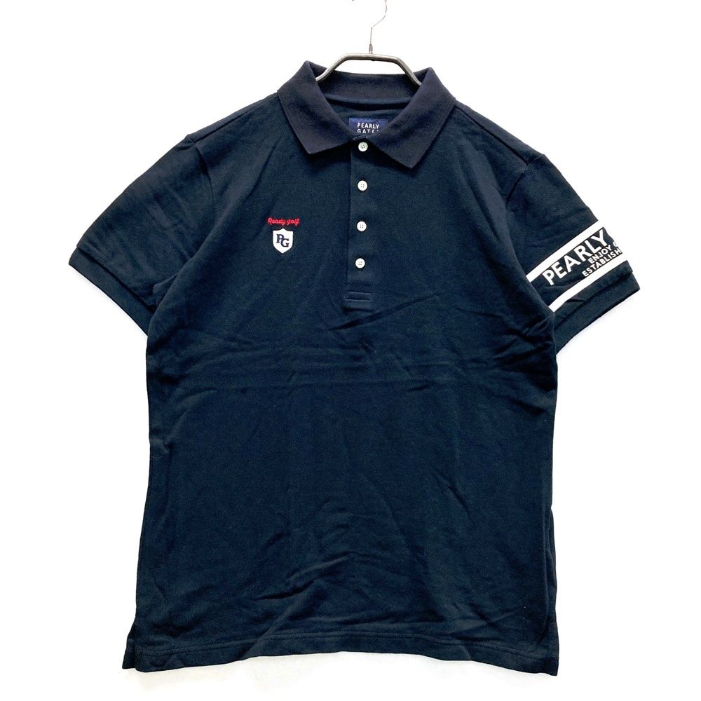 サイズ 5 PEARLY GATES パーリーゲイツ 半袖ポロシャツ ネイビー系 ゴルフウェア メンズ ストスト