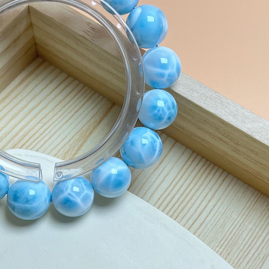 極上美品☆【ドミニカ共和国産の100Aラリマー】☆ブレスレット 天然石