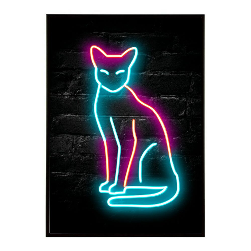 A1サイズ（約59x84cm）】【lm-poster-4797】【フレーム付き】ネオン 光