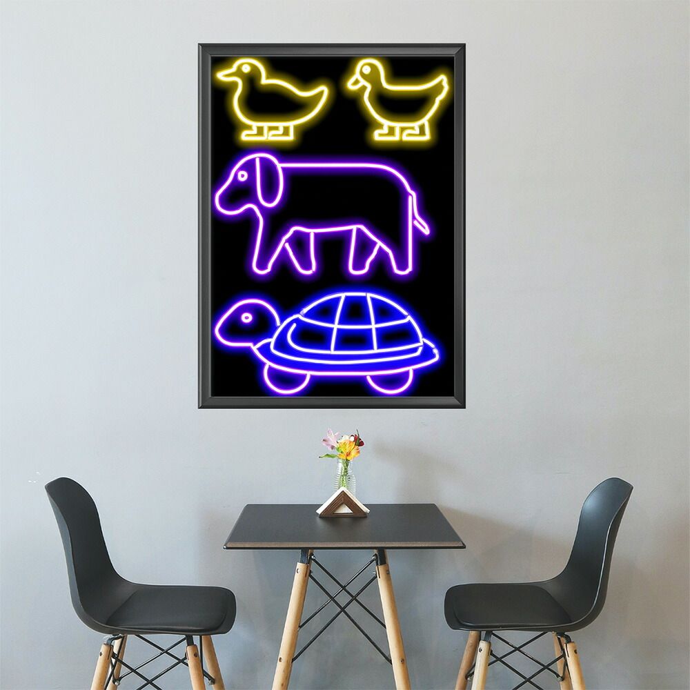 A1サイズ（約59x84cm）】【lm-poster-4740】【フレーム付き】ネオン 光