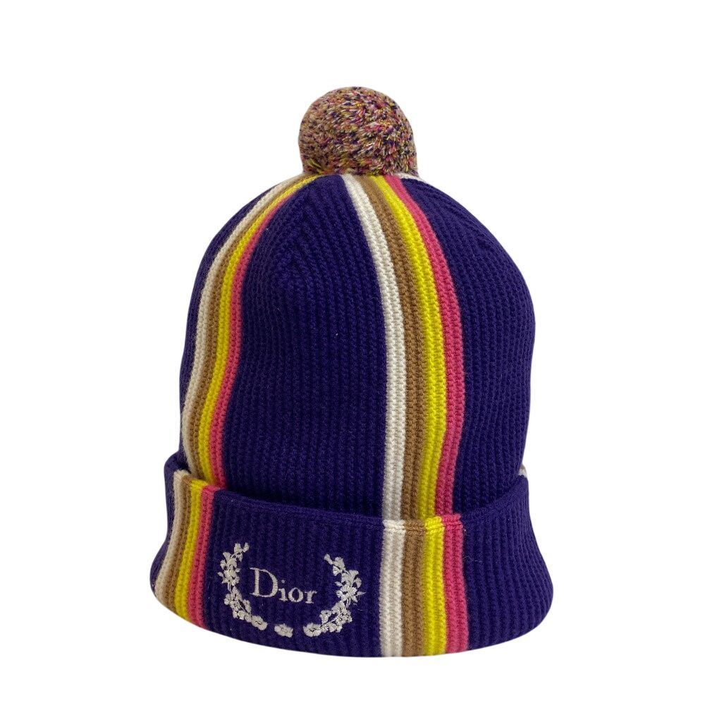 Christian Dior クリスチャンディオール ニット帽 ニットキャップ ロゴ その他帽子 パープル レディース