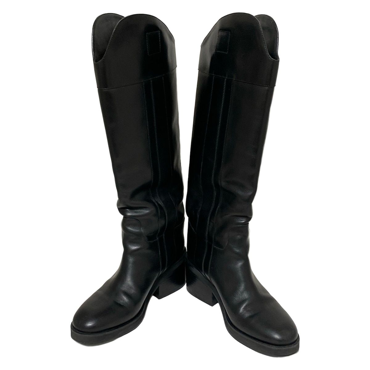 JIMMY CHOO ジミーチュウ ロングブーツ 371 2 レディース - 黒 レザー