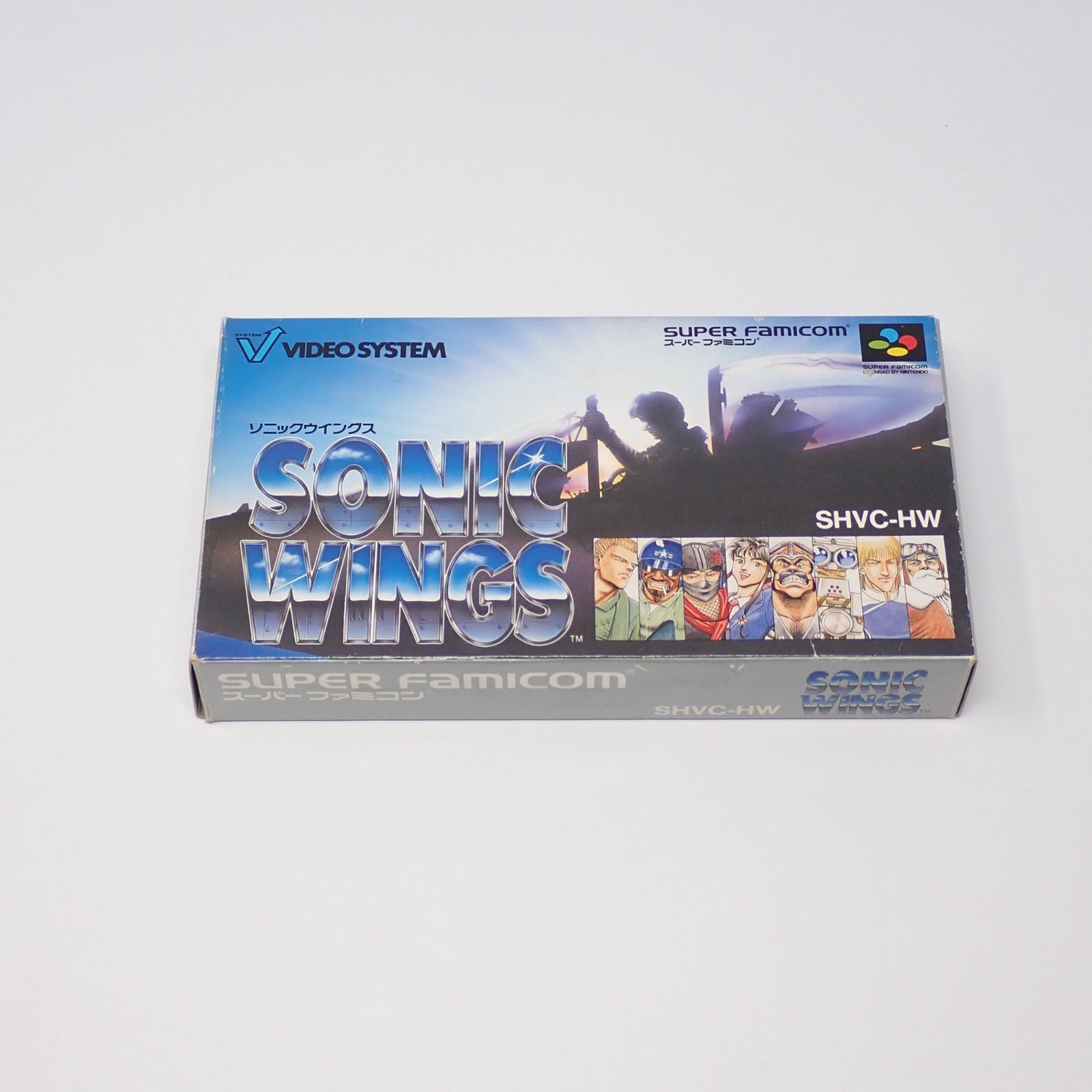 ソニックウィングス スーパーファミコン ビデオシステム 箱 説明書あり