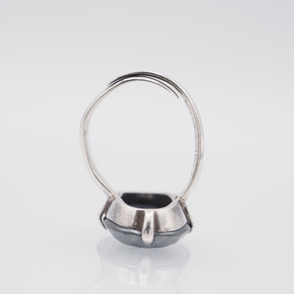 L420 ヘマタイト 口東 寳華 足銀刻印 リング デザイン シルバー 指輪