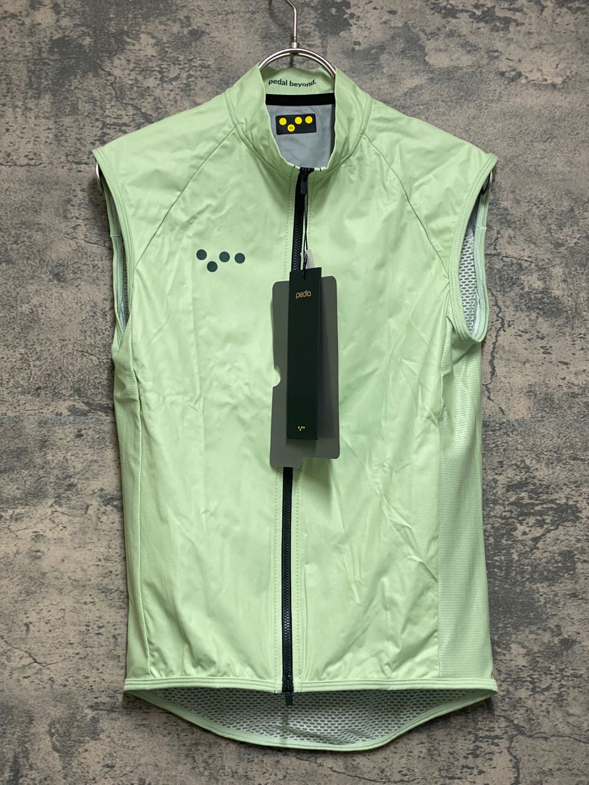 JQ 539 ペドラ pedla サイクルベスト ジレ 黄緑 XS