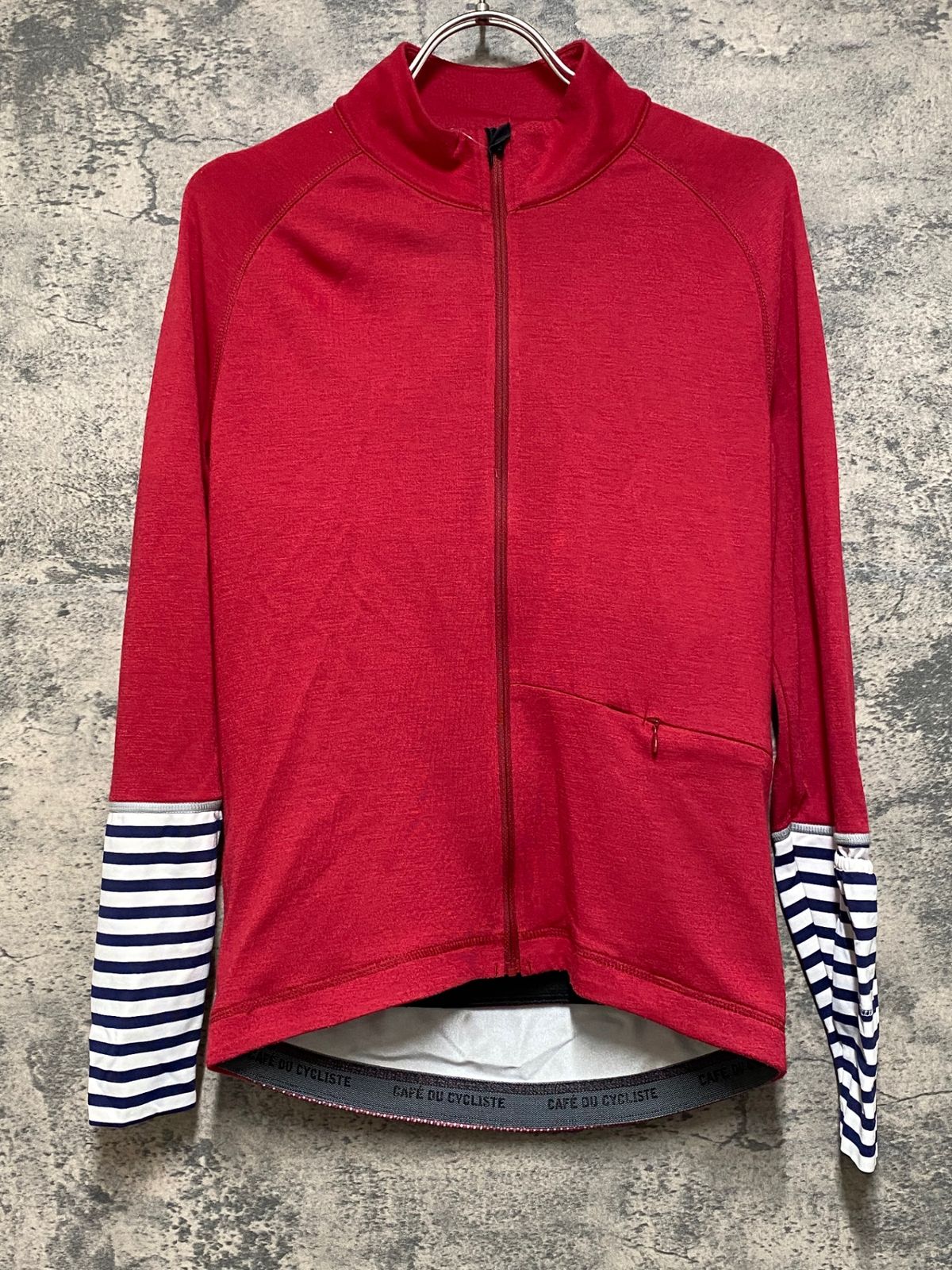 JQ 527 カフェドシクリステ Cafe du Cycliste Arlette Men 長袖サイクルジャージ 赤 XS