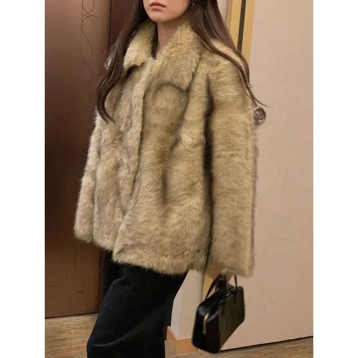 103 フック KARA カラ ファージャケット - ブラウン